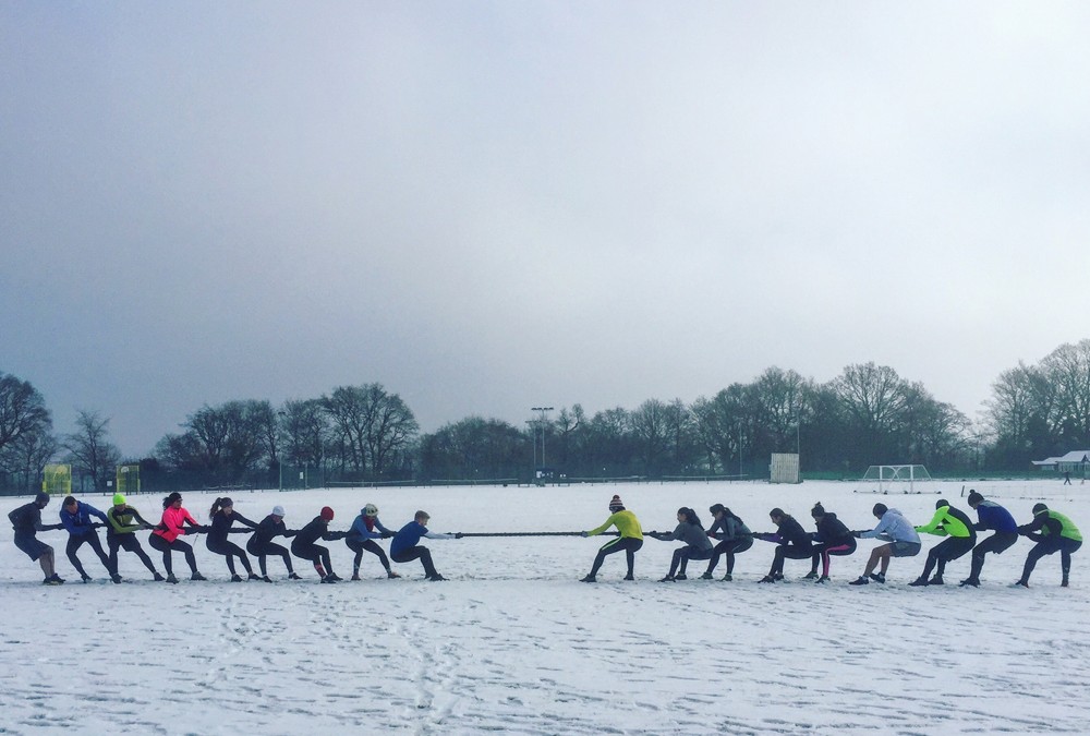 VIDEO: Godalming Boot Camp tug-o-war in the snow!