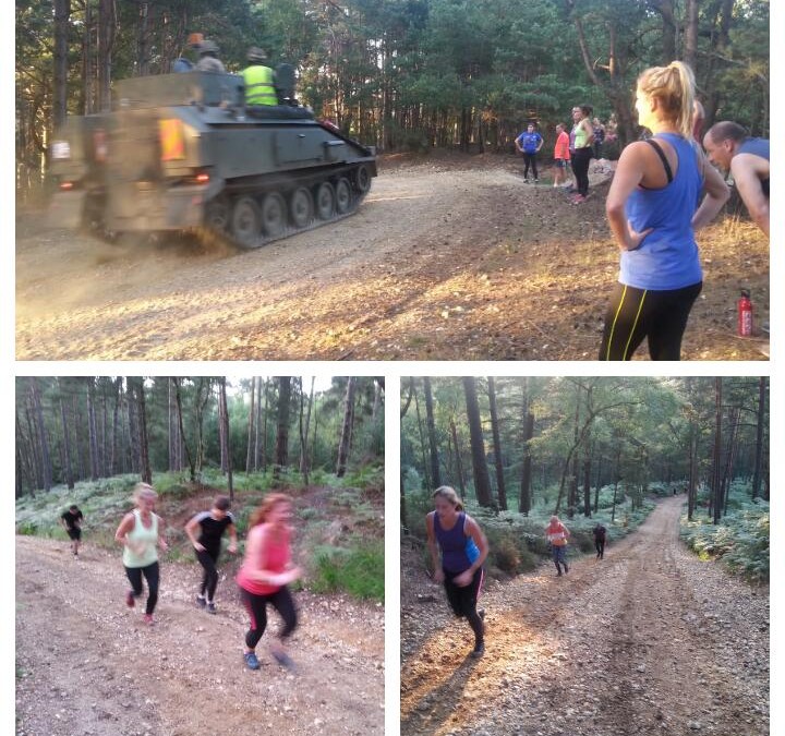 Woking / Camberley off-road fitness class gets tanked!