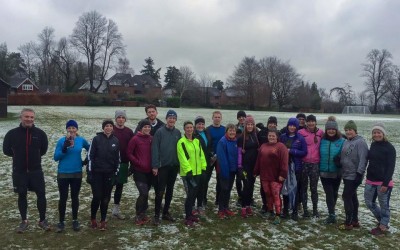 Snowy Godalming Boot Camp this morning!
