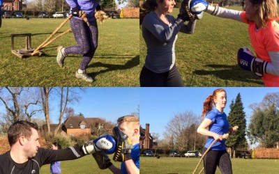 BOXING, SLEDS & THE STEPS – SATURDAY GODALMING BOOT CAMP!